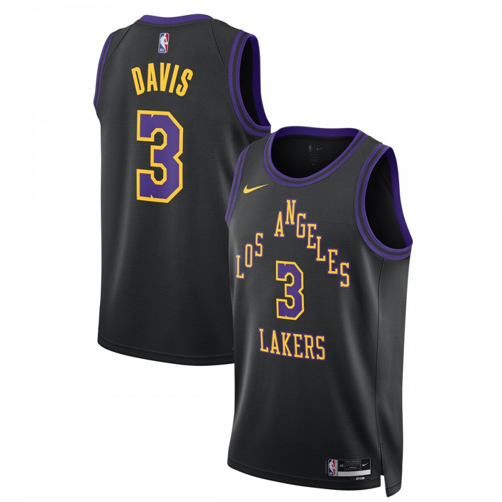 Anthony Davis Los Angeles Lakers Unisex 2023/24 Swingman Jersey - Black - City Edition-Pro Kit Vault | Brand New 26/27 Sports Jerseys
